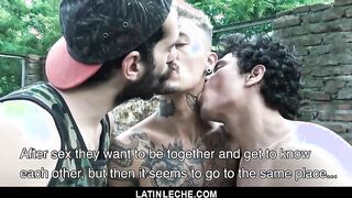 LatinLeche - Tatted Stud Gets His Ass Fucked In A Hot Threesome