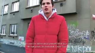 CZECH HUNTER 409 - Good Looking Jock Takes A Survey & Then Agrees To Fuck