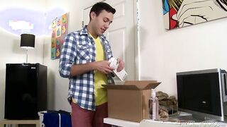 Cock Virgins Blake's First Dildo