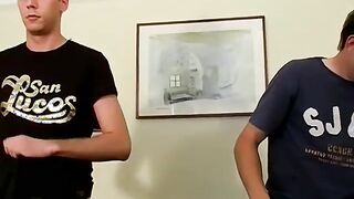 Inked British lads Jason and Matt jerk off before cumshot