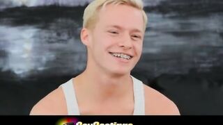 GayCastings Teenie bopper gets his asshole squeezed