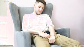 Nick is enjoying bouncing up & down on Dmitry's cock