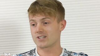 Ginger hunk pops one hell of a thick and long cock