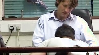 Office anal sex and dildo action with handsome colleagues