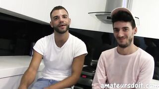 AmateursDoIt - Monster cock stud fucks hairy jock in kitchen before cumshot