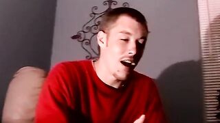 Amateur dick rider with tattoos plays with his hairy dick