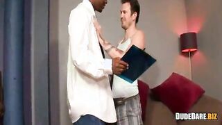 Horny Dude Takes Long Black dick