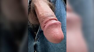Flaccid Dick and Hairy Balls out of jeans Up Close
