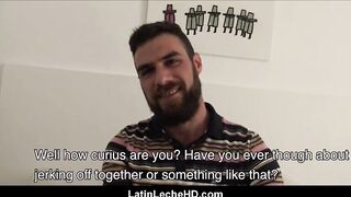Amateur Latino Dad & Step Son Fuck While Boyfriend Jerks Off