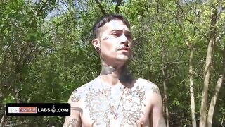 Muscular Guy Ass Drilled Deep Outdoor Purge-Like